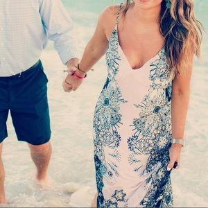 Free people lilac patterned maxi size M